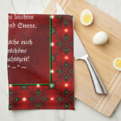 Weihnachtsgedicht Deutsch, voeg Jouw tekst toe Theedoek (Quarter Fold)