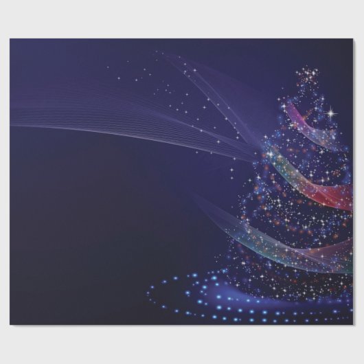 Weihnachtsgeschenkpapier in Blau Cadeaupapier (Vlak)