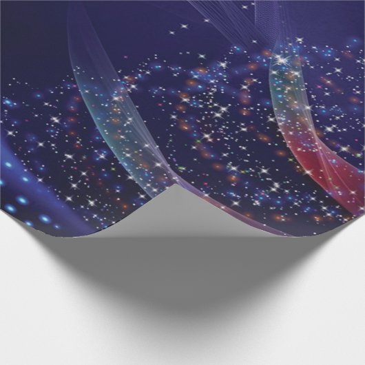 Weihnachtsgeschenkpapier in Blau Cadeaupapier (Hoek)