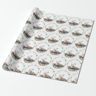 Weihnachtsgeschenkpapier mit Pferdebild Cadeaupapier