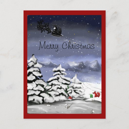 Weihnachtsgruss, Geschenk für den Fuchs Feestdagenkaart (Voorkant)