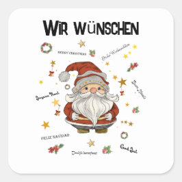 Weihnachtsgruß von Santa Vierkante Sticker