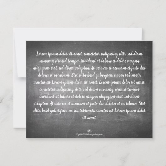 Weihnachtsgrüße auf der Kreidetafel (Achterkant)