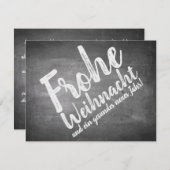 Weihnachtsgrüße auf der Kreidetafel (Voorkant / Achterkant)