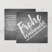 Weihnachtsgrüße auf der Kreidetafel (Voorkant / Achterkant)