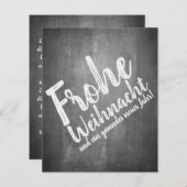 Weihnachtsgrüße auf der Kreidetafel (Voorkant / Achterkant)