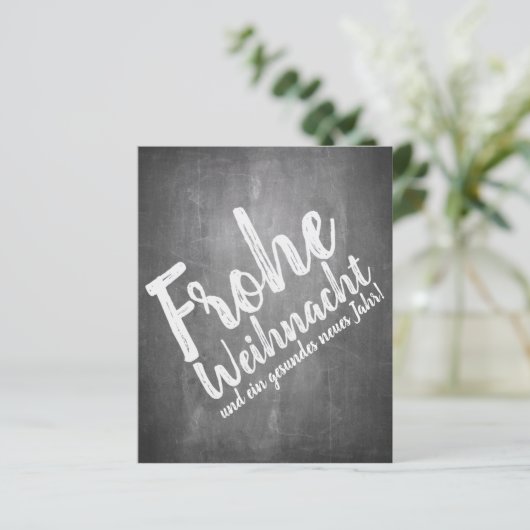 Weihnachtsgrüße auf der Kreidetafel (Staand voorkant)