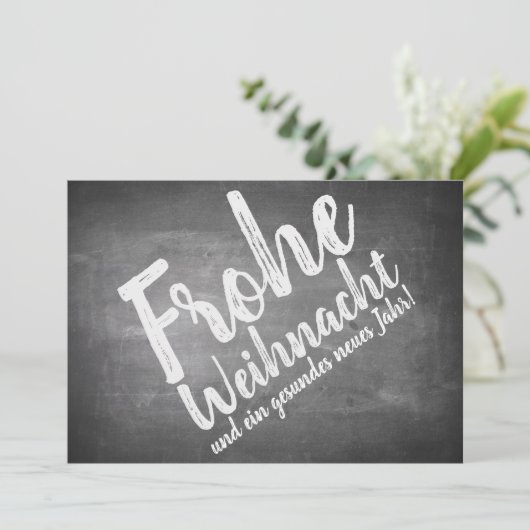 Weihnachtsgrüße auf der Kreidetafel (Staand voorkant)