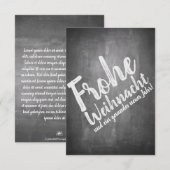 Weihnachtsgrüße auf der Kreidetafel (Voorkant / Achterkant)