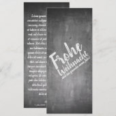 Weihnachtsgrüße auf der Kreidetafel (Voorkant / Achterkant)