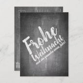 Weihnachtsgrüße auf der Kreidetafel Feestdagenkaart (Voorkant / Achterkant)