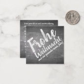 Weihnachtsgrüße auf der Kreidetafel Notitiekaartje (Voorkant / Achterkant in situ)