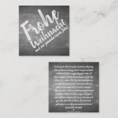 Weihnachtsgrüße auf der Kreidetafel Notitiekaartje (Voorkant / Achterkant)