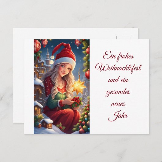 Weihnachtsgrüße Briefkaart (Voorkant / Achterkant)