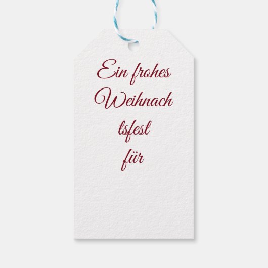 Weihnachtsgrüße Cadeaulabel (Achterkant)