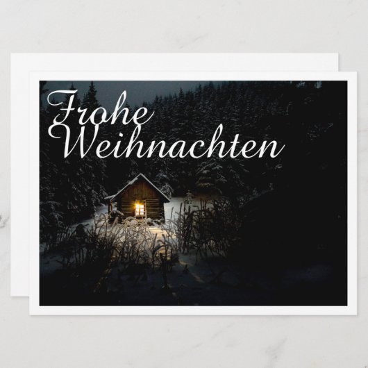 Weihnachtsgrüße mit Hexenhaus (Voorkant / Achterkant)