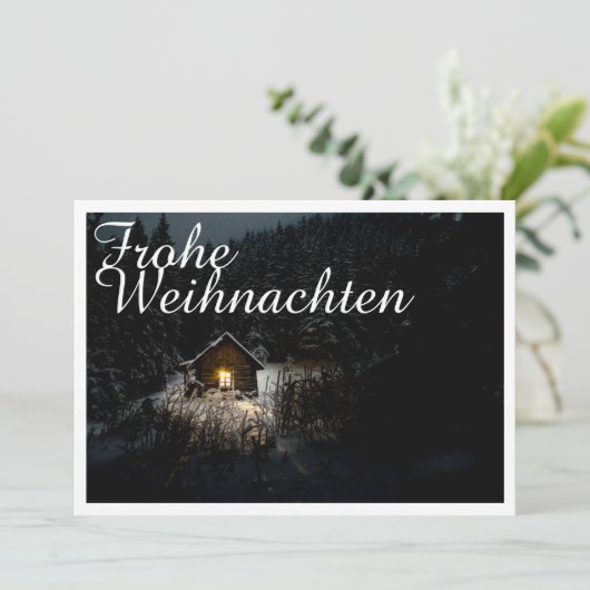 Weihnachtsgrüße mit Hexenhaus (Staand voorkant)