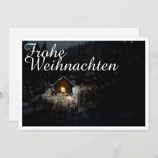 Weihnachtsgrüße mit Hexenhaus (Voorkant / Achterkant)