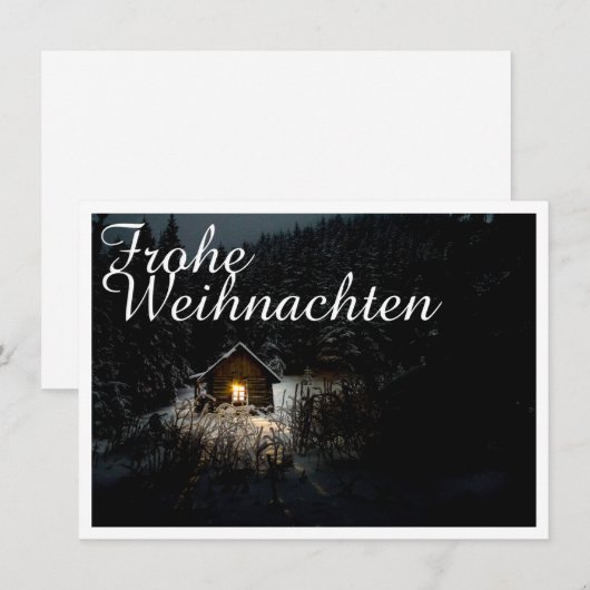 Weihnachtsgrüße mit Hexenhaus (Voorkant / Achterkant)