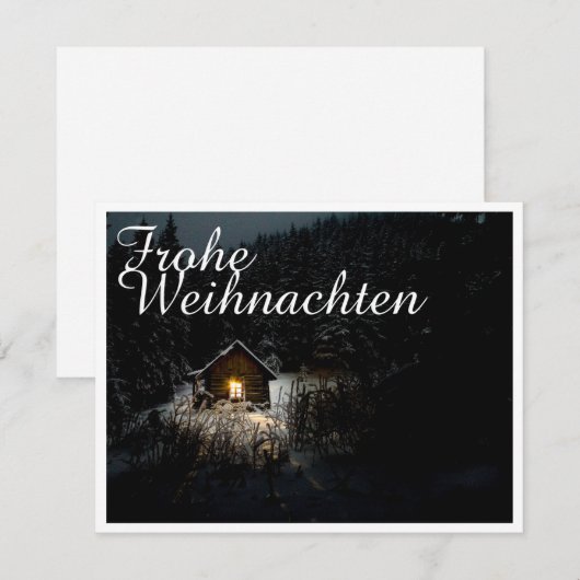 Weihnachtsgrüße mit Hexenhaus (Voorkant / Achterkant)