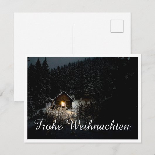 Weihnachtsgrüße mit Hexenhaus Briefkaart (Voorkant / Achterkant)