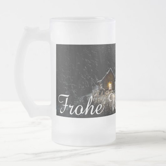 Weihnachtsgrüße mit Hexenhaus Matglas Bierpul (Links)