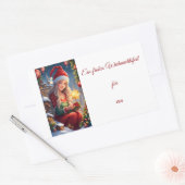 Weihnachtsgrüße Rechthoekige Sticker (Envelop)