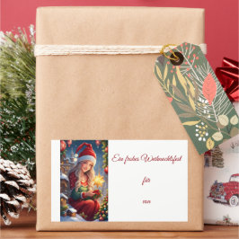 Weihnachtsgrüße Rechthoekige Sticker