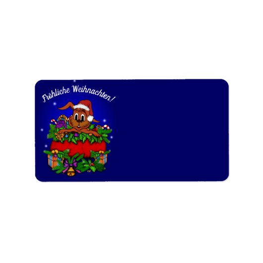 Weihnachtskaninchen , Fröhliche Weihnachten! Etiket (Voorkant)