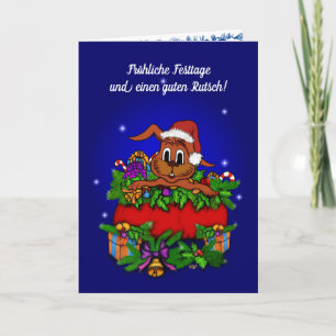 Weihnachtskaninchen , Fröhliche Weihnachten! Feestdagen Kaart