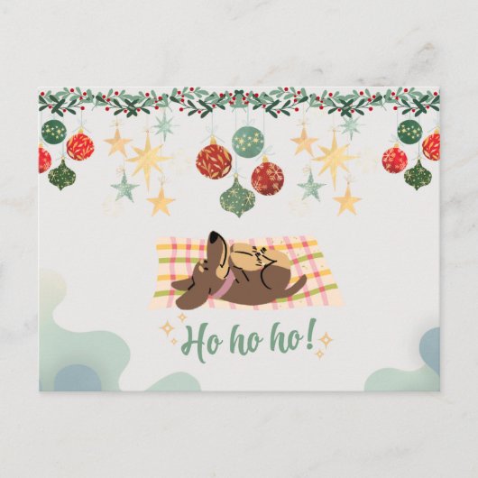 Weihnachtskarte Hund Briefkaart (Voorkant)