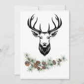  „Weihnachtskarte mit Hirsch - Winterzauber“ Kaart (Voorkant)