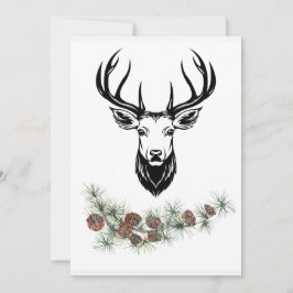  „Weihnachtskarte mit Hirsch - Winterzauber“ Kaart