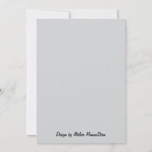  „Weihnachtskarte mit Hirsch - Winterzauber“ Kaart (Achterkant)