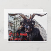 Weihnachtskarte mit Krampus Gruß Briefkaart (Voorkant / Achterkant)