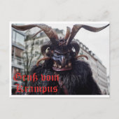 Weihnachtskarte mit Krampus Gruß Briefkaart (Voorkant)