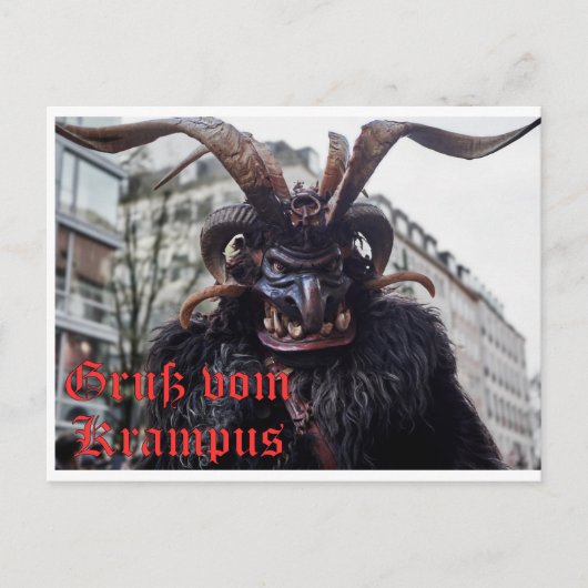 Weihnachtskarte mit Krampus Gruß Briefkaart (Voorkant)