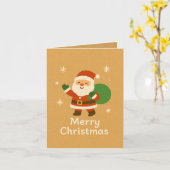 Weihnachtskarte mit Santa Claus Merry Christmas Kaart (Gele Bloem)