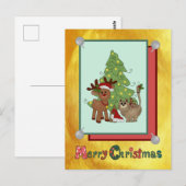 Weihnachtskatze Briefkaart (Voorkant / Achterkant)
