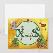Weihnachtskolage Postkarte Briefkaart (Voorkant / Achterkant)