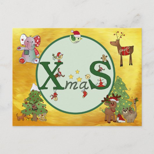 Weihnachtskolage Postkarte Briefkaart (Voorkant)