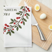 Weihnachtskranz- Theedoek (Quarter Fold)