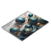 Weihnachtskugeln Blau Gold Festzauber Notitieboek (Linkerzijde)