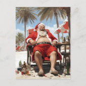 Weihnachtsmann im Urlaub Briefkaart (Voorkant)