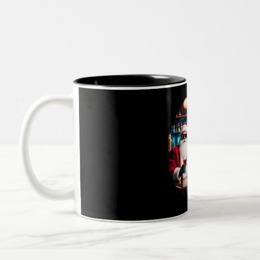 Weihnachtsmann - Kaffeetasse Tweekleurige Koffiemok (Links)
