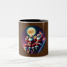 Weihnachtsmann - Kaffeetasse Tweekleurige Koffiemok