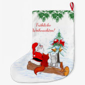 Weihnachtsmann Kaninchen Fox Eichhörnchen, Deutsch Grote Kerstsok (Achterkant)