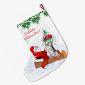 Weihnachtsmann Kaninchen Fox Eichhörnchen, Deutsch Grote Kerstsok (Achterkant (Hangend))