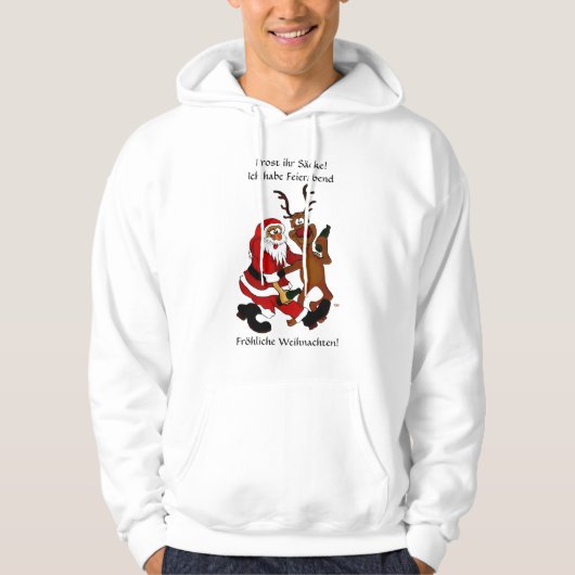 Weihnachtsmann mit Elch Hoodie (Voorkant)