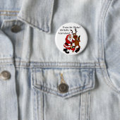 Weihnachtsmann mit Elch Ronde Button 5,7 Cm (In situ)